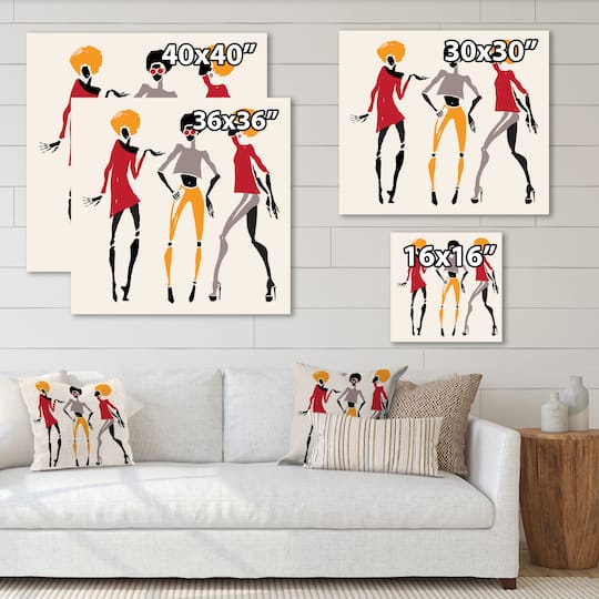 Designart - African American Women Silhouettes I